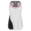 Racer back yoga tank top - White + Mauve