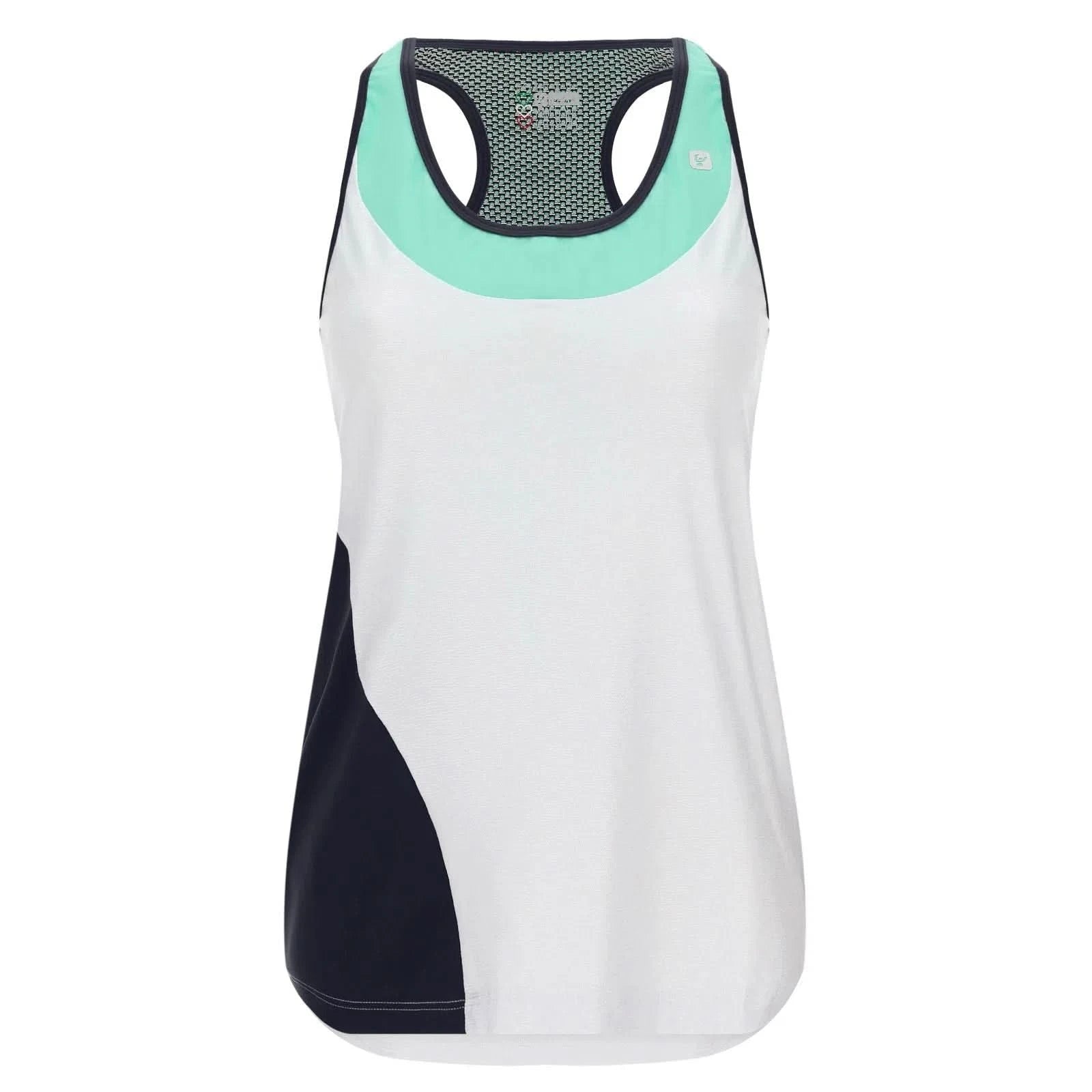 Racer back yoga tank top - White + Mint 1