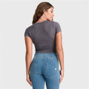 Ribbed T Shirt - Charcoal