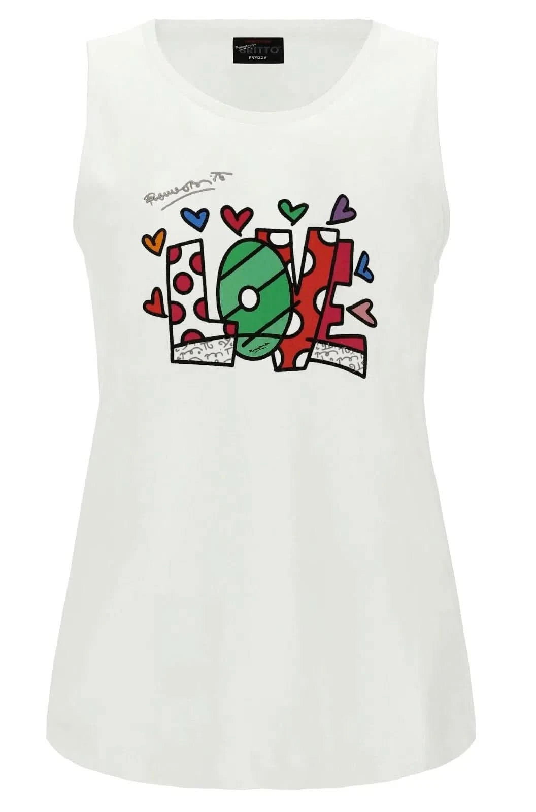 Romero Britto &#39;Love&#39; Singlet - White