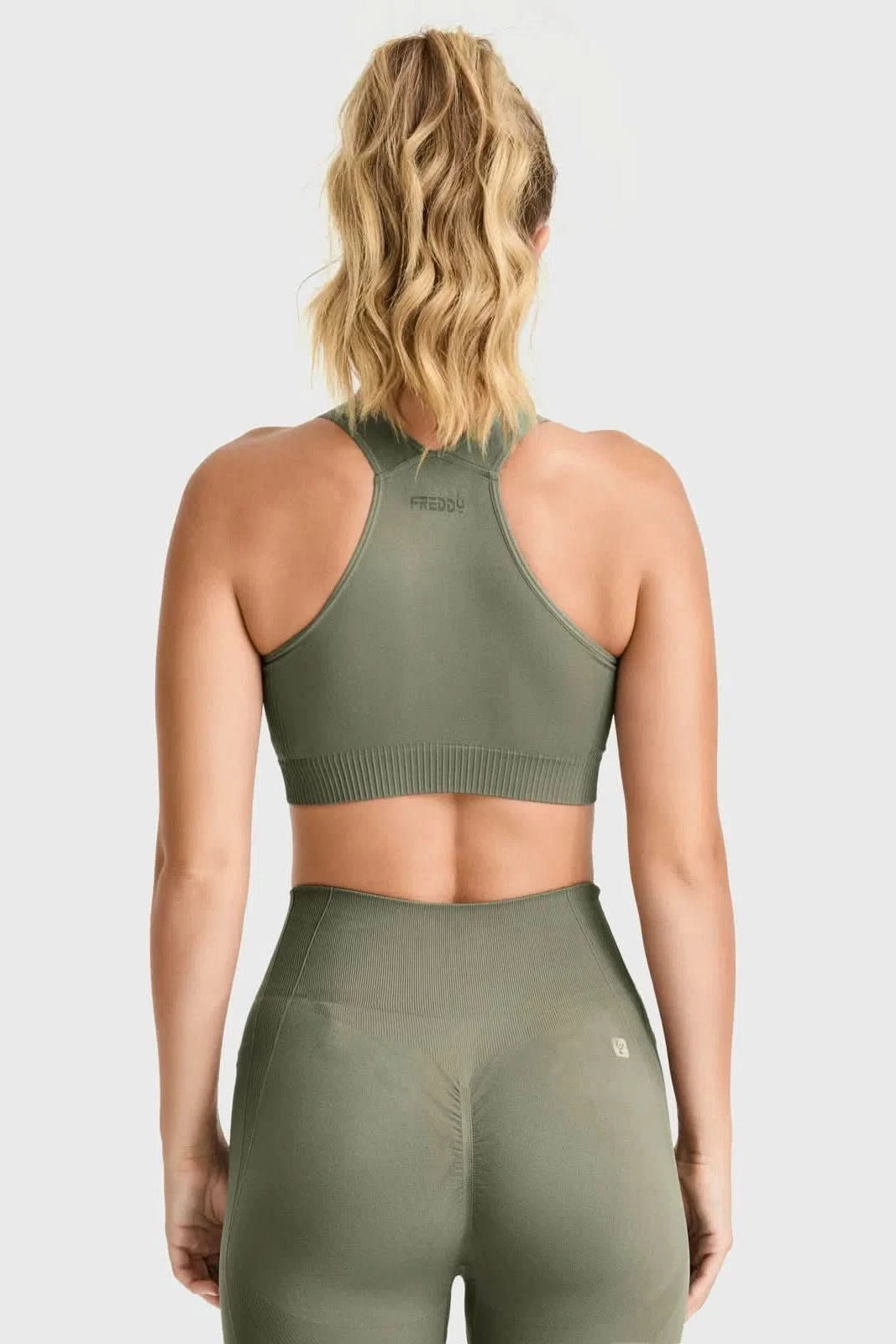 Seamless Sports Bra - Military Green 3