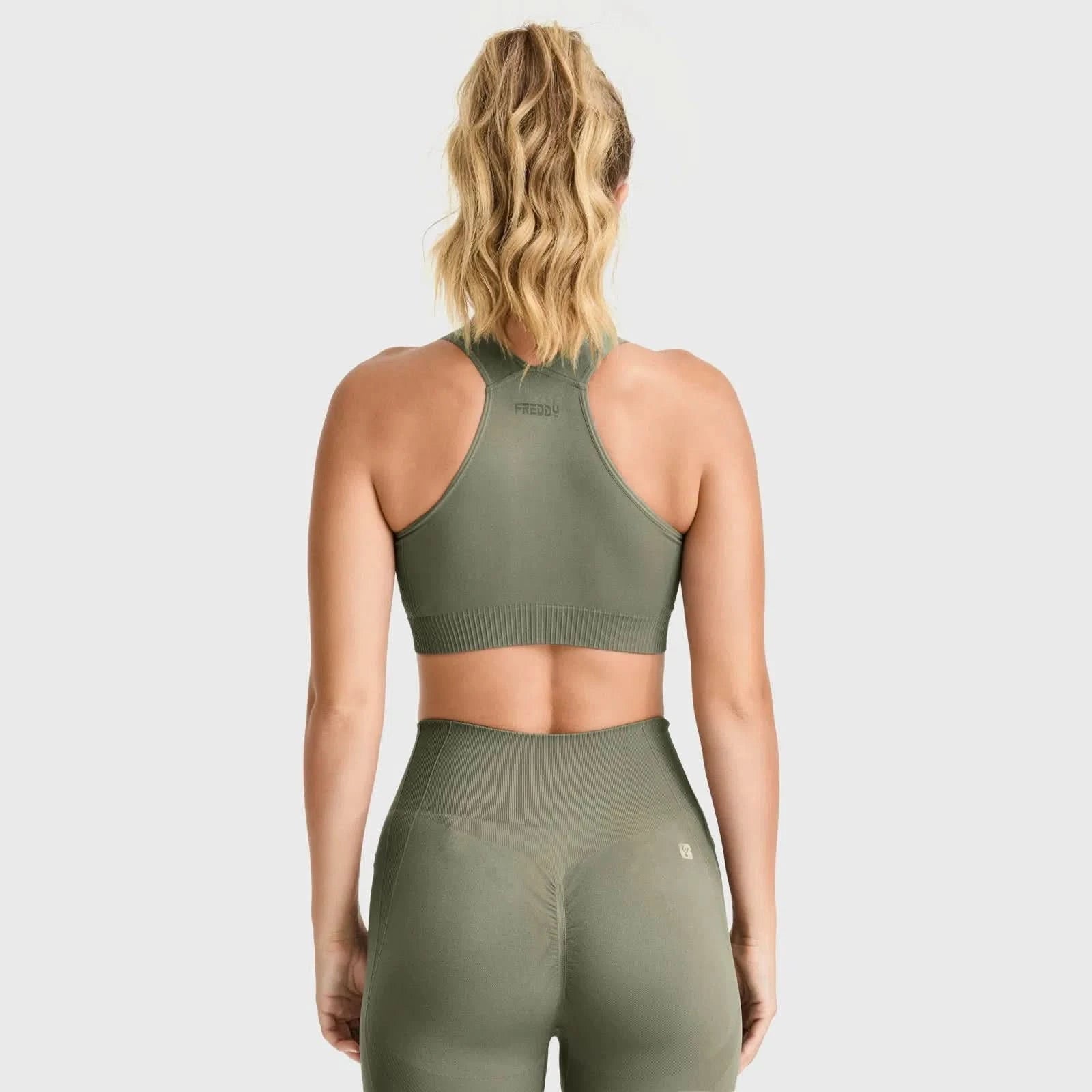 Seamless Sports Bra - Military Green 3