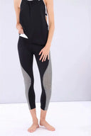 SuperFit Activewear - Mid Rise - 7/8 Length - Black + White Pattern