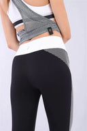SuperFit Activewear - Mid Rise - 7/8 Length - Black + White Pattern