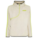 Sweatshirt with Curved Zip - Cream
