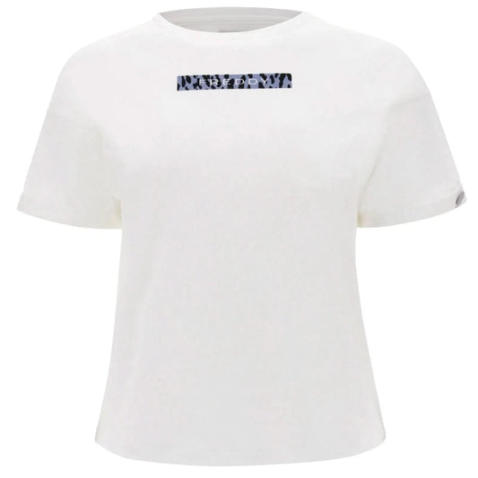 T Shirt - White + Animal Print Panel