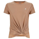T Shirt with front knot - Nude