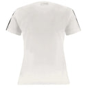 T Shirt with Shoulder Studs - White