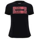 T Shirt with Snake print panel - Black