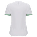 T Shirt with Striped Trim - White + Green