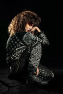 Trousers unisex with pattern print - A Choreography by Luca Tommassini - Black