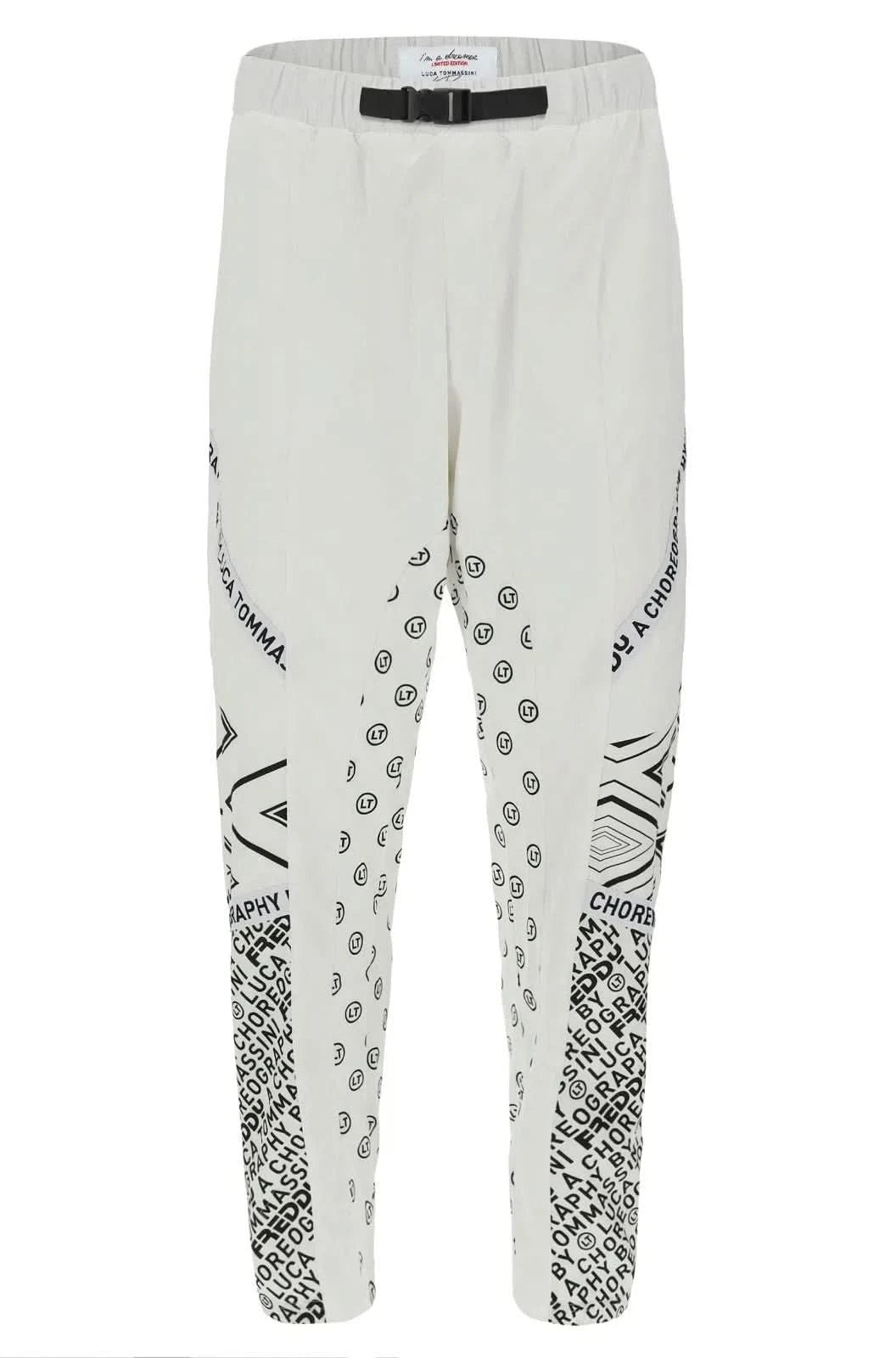 Trousers unisex with pattern print - A Choreography by Luca Tommassini - White