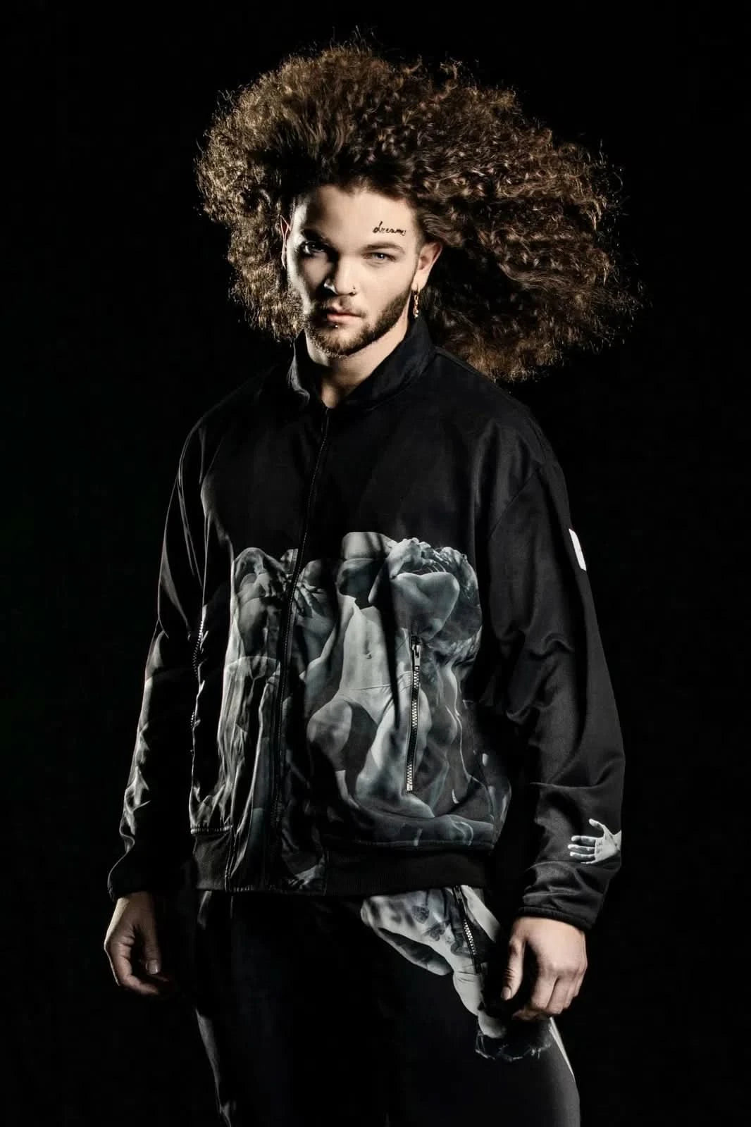 Unisex Bomber Jacket - A Choreography by Luca Tommassini - Black + Grey 2