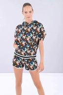 Women’s hooded yoga t-shirt - 100% Made in Italy