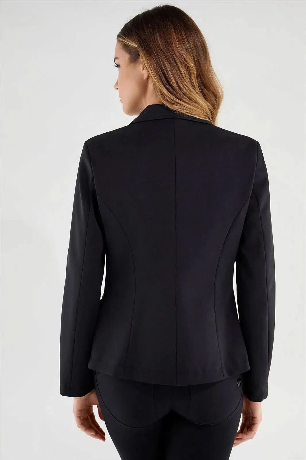 Women’s plain colour blazer - Black 2