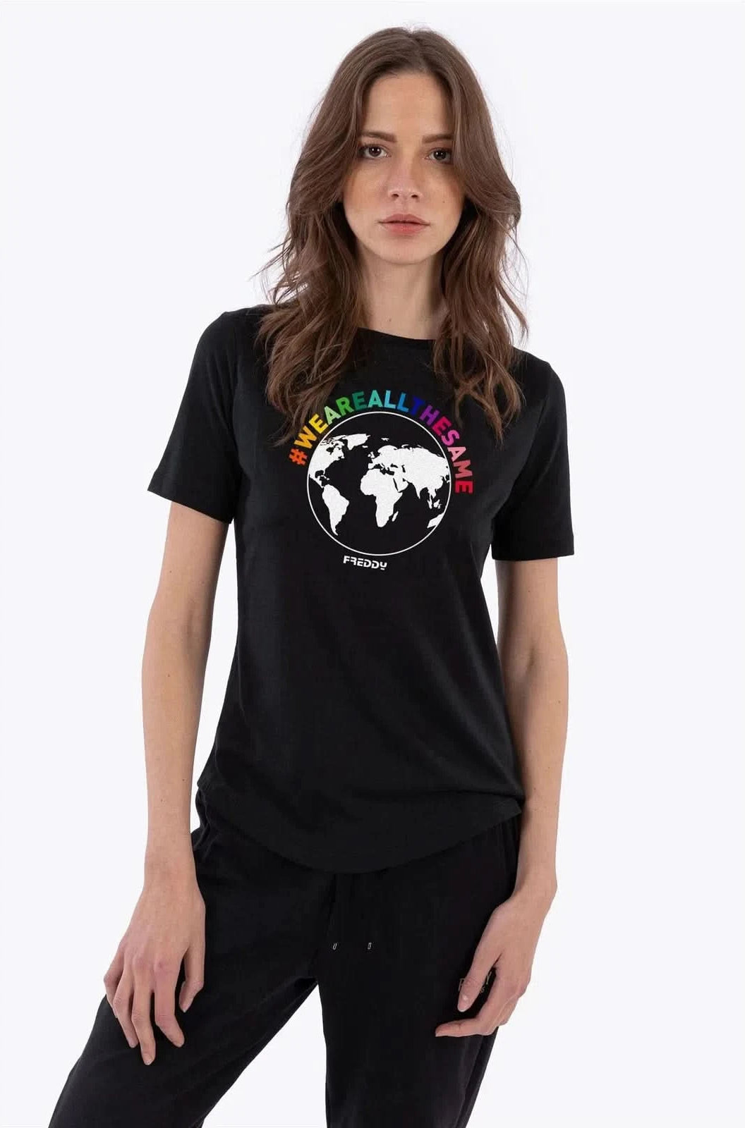 Women’s T-shirt - “We are all the same” - Black