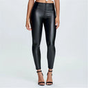 WRUP Faux Leather - High Waisted - 7/8 Length - Black