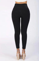 WRUP Biker Fashion - High Waisted - 7/8 Length - Black
