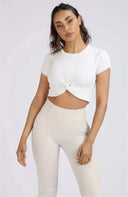 WRUP Biker Fashion - High Waisted - 7/8 Length - Champagne