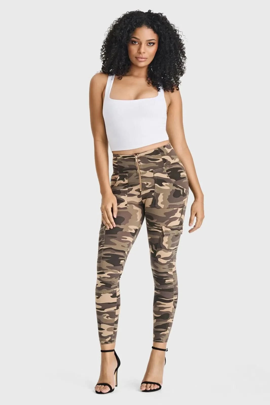 WR.UP® Cargo Fashion - High Waisted - 7/8 Length - Brown Camo 2