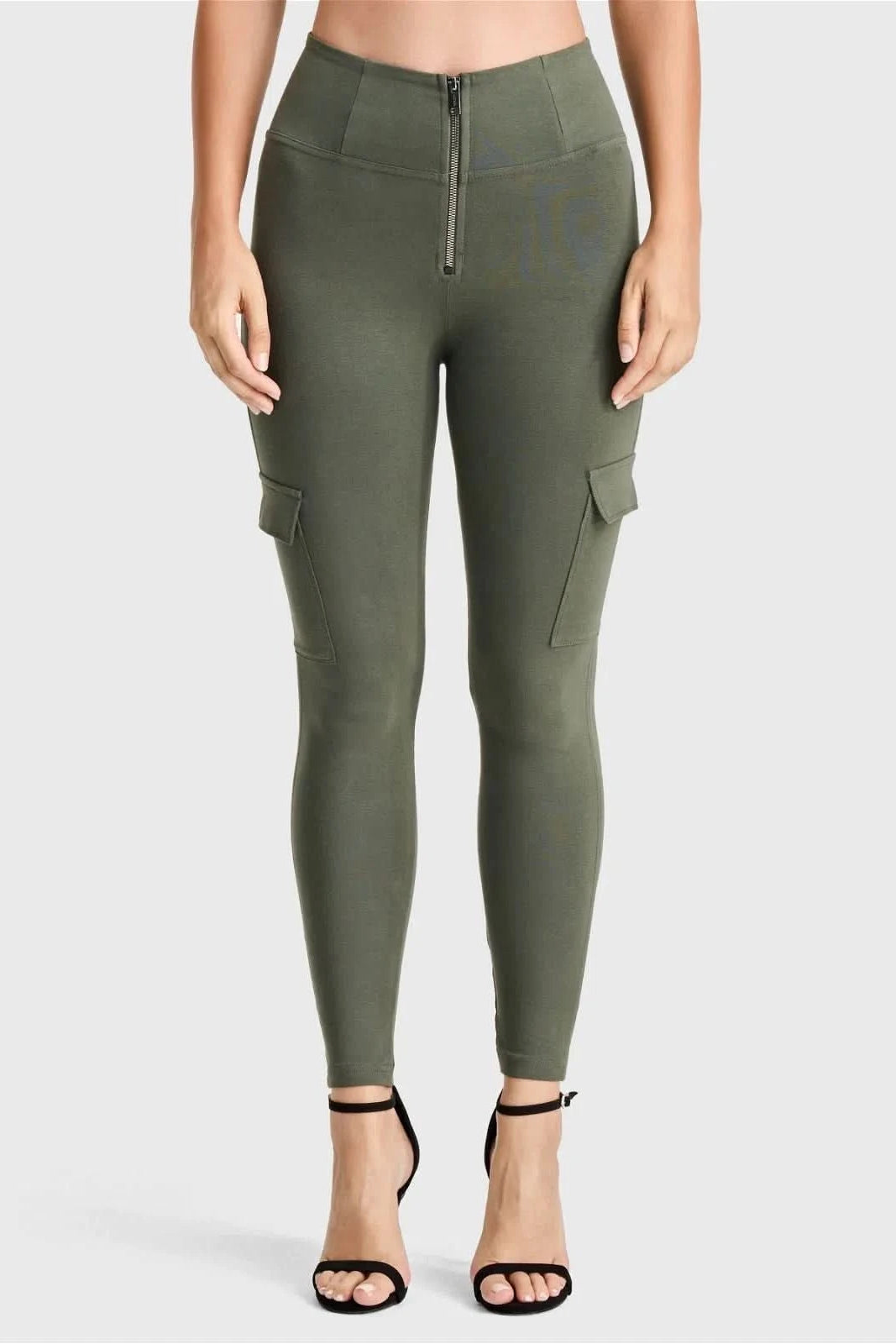 WR.UP® Cargo Fashion - High Waisted - 7/8 Length - Military Green 2