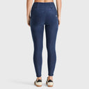 WRUP Core Denim - Super High Waisted - 7/8 Length - Dark Blue + Blue Stitching