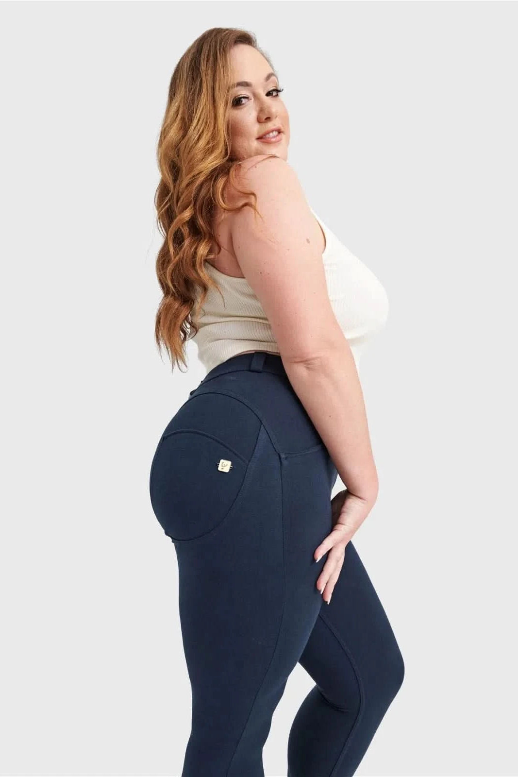 WR.UP® Curvy Fashion - High Waisted - 7/8 Length - Navy Blue 2