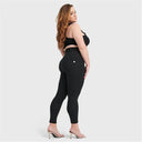 WRUP Curvy Fashion - Zip High Waisted - 7/8 Length - Black