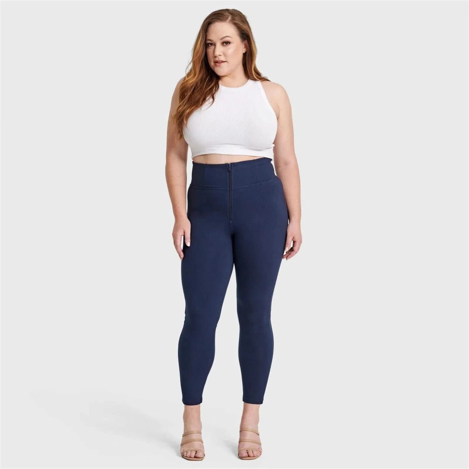 WR.UP® Curvy Fashion - Zip High Waisted - 7/8 Length - Navy Blue 3