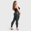 WRUP Curvy Faux Leather - High Waisted - Full Length - Black