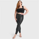 WRUP Curvy Faux Leather - High Waisted - Full Length - Black