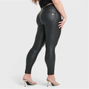 WRUP Curvy Faux Leather - High Waisted - Full Length - Black