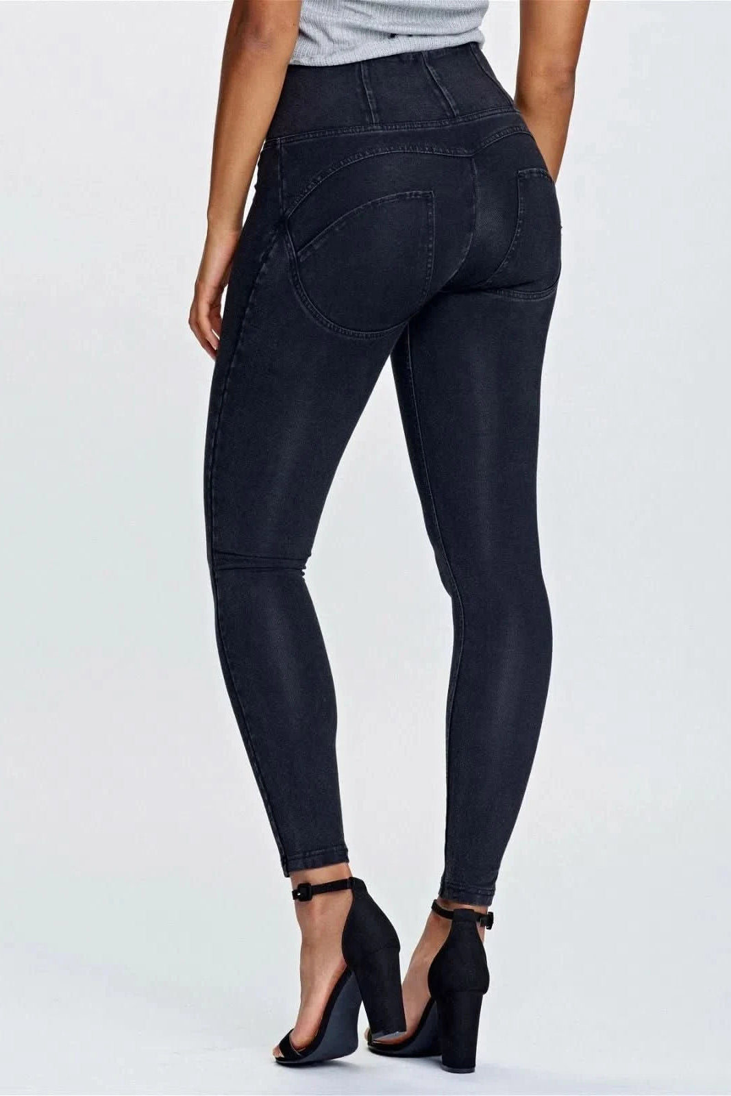 WR.UP® Denim - High Waisted - 7/8 Length - Black + Black Stitching 2