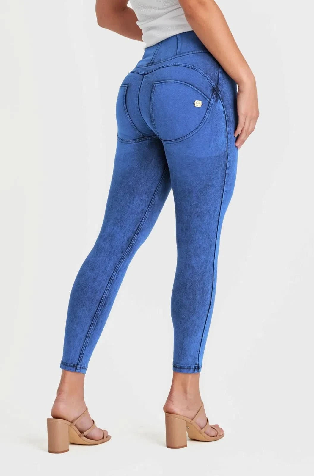 WR.UP® Denim - High Waisted - 7/8 Length - Cobalt Blue + Blue Stitching