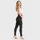 WRUP Denim - High Waisted - Full Length - Black + Yellow Stitching