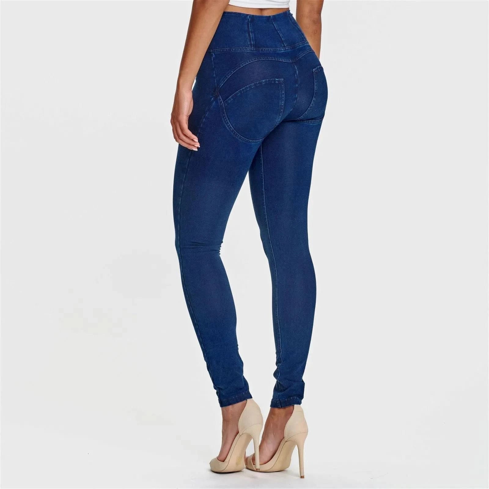【Eaphi】WAVE DESIGN HIGH WAIST DENIM WAVE DESIGN HIGH WAIST DENIM