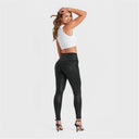 WRUP Denim Limited Edition - High Waisted - Full Length - Coated Black + Black Stitching