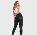WRUP Denim Limited Edition - High Waisted - Full Length - Coated Black + Black Stitching