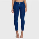 WRUP Denim - Mid Rise - 7/8 Length - Dark Blue + Blue Stitching