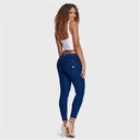 WRUP Denim - Mid Rise - 7/8 Length - Dark Blue + Blue Stitching