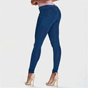 WRUP Denim - Mid Rise - Full Length - Dark Blue + Blue Stitching