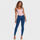 WRUP Denim - Mid Rise - Full Length - Dark Blue + Blue Stitching