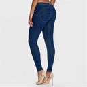 WRUP Denim - Mid Rise - Full Length - Dark Blue + Yellow Stitching