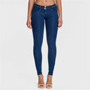 WRUP Denim - Mid Rise - Full Length - Dark Blue + Yellow Stitching