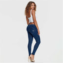 WRUP Denim - Mid Rise - Full Length - Dark Blue + Yellow Stitching