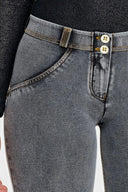 WRUP Denim - Mid Rise - Full Length - Grey + Yellow Stitching