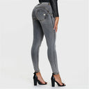 WRUP Denim - Mid Rise - Full Length - Grey + Yellow Stitching