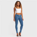 WRUP Denim - Mid Rise - Full Length - Light Blue + Yellow Stitching