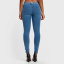 WRUP Denim - Mid Rise - Full Length - Light Blue + Yellow Stitching