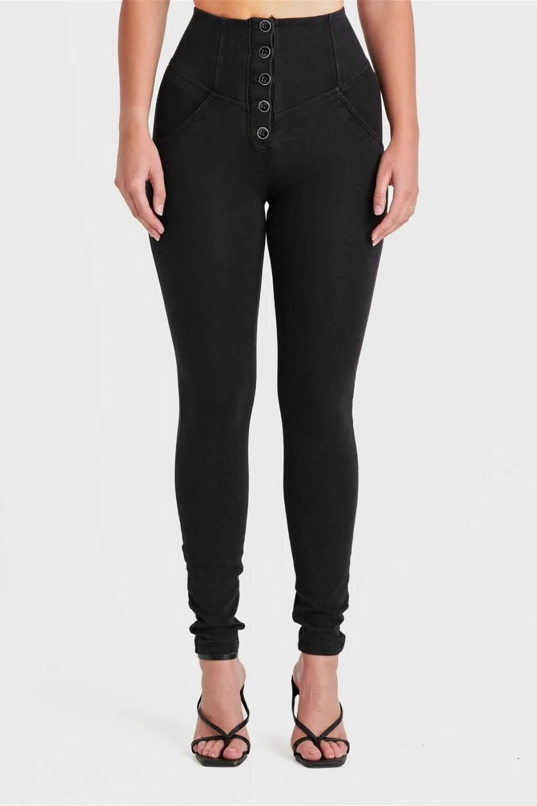 WR.UP® Denim - Super High Waisted - Full Length - Black + Black Stitching 1